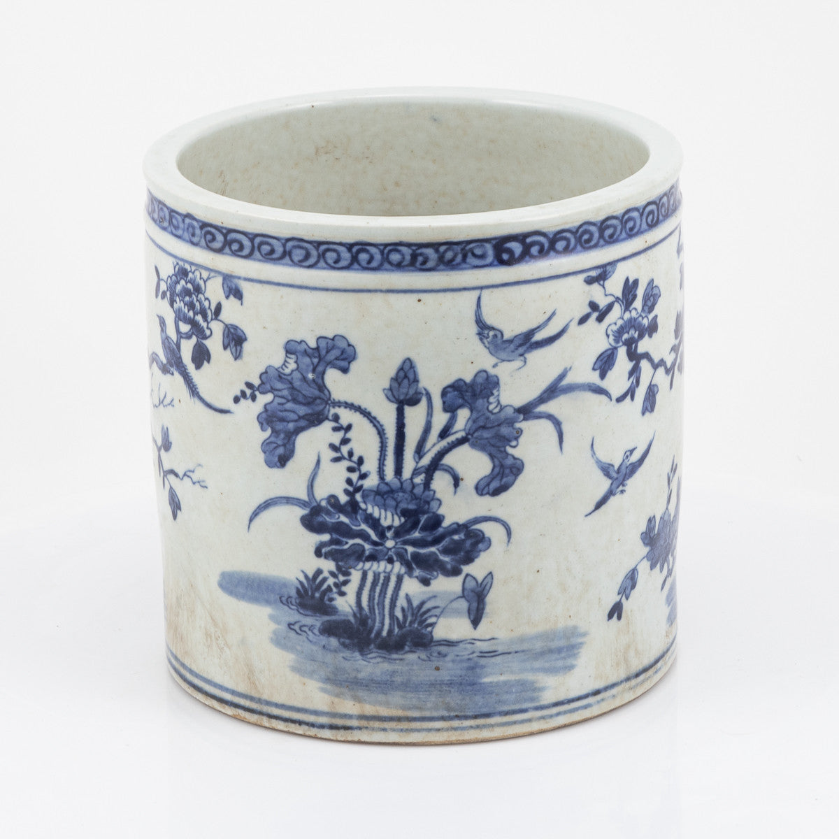 Legend of Asia Home Decor Blue And White Spring Blosoom Cache Pot