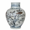 Legend of Asia Home Decor Blue & White Brown Magpie on Plum Tree Porcelain Jar