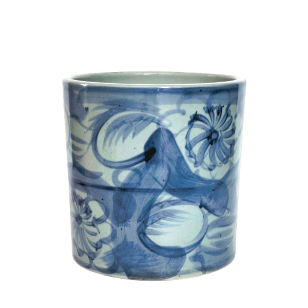 Legend of Asia Home Decor Blue & White Daisy Flower Orchid Pot