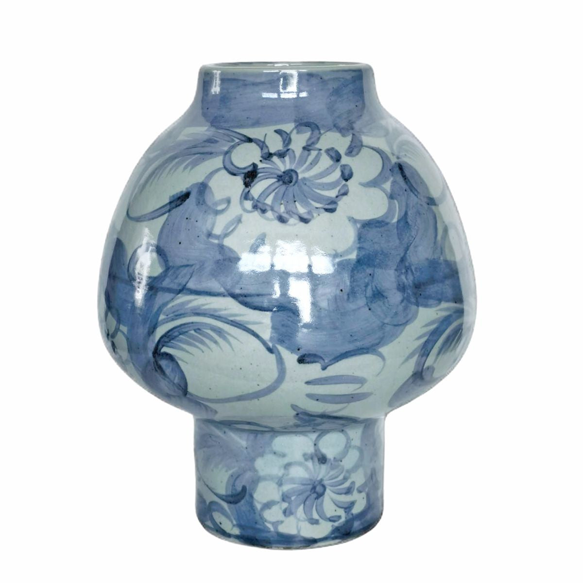Legend of Asia Home Decor Blue & White Hana Silla Flower Lantern Vase