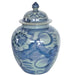 Legend of Asia Home Decor Blue & White Silla Flower Porcelain Lidded Jar