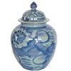 Legend of Asia Home Decor Blue & White Silla Flower Porcelain Lidded Jar