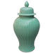 Legend of Asia Home Decor Celadon Bamboo Temple Jar