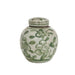Legend of Asia Home Decor Green & White Porcelain Mini Jar Jasmine Motif