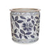 Legend of Asia Home Decor Grey & White Porcelain Orchid Pot Twisted Lotus