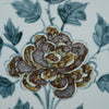 Legend of Asia Home Decor Hand Painted Blue & White Brown Porcelain Tile Peony Blossom - Framed /12F02A