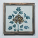 Legend of Asia Home Decor Hand Painted Blue & White Brown Porcelain Tile Peony Blossom - Framed /12F02A
