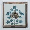 Legend of Asia Home Decor Hand Painted Blue & White Brown Porcelain Tile Peony Blossom - Framed /12F02A