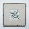 Legend of Asia Home Decor Hand Painted Blue & White Brown Porcelain Tile Sparrows on Branches - Framed /12F02