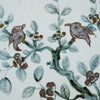 Legend of Asia Home Decor Hand Painted Blue & White Brown Porcelain Tile Sparrows on Branches - Framed /12F02