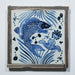 Legend of Asia Home Decor Hand Painted Blue & White Porcelain Tile Koi Lotus - Framed /12F02A