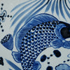 Legend of Asia Home Decor Hand Painted Blue & White Porcelain Tile Koi Lotus - Framed /12F02A