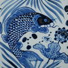 Legend of Asia Home Decor Hand Painted Blue & White Porcelain Tile Koi Lotus - Framed /12F02A