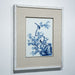 Legend of Asia Home Decor Hand Painted Blue & White Porcelain Tile Magpie Plum Blossom - Framed /24F02