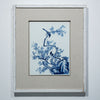 Legend of Asia Home Decor Hand Painted Blue & White Porcelain Tile Magpie Plum Blossom - Framed /24F02