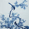 Legend of Asia Home Decor Hand Painted Blue & White Porcelain Tile Magpie Plum Blossom - Framed /24F02