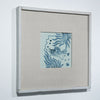 Legend of Asia Home Decor Hand Painted Blue & White Porcelain Tile Puffer Fish - Framed /12F01