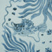 Legend of Asia Home Decor Hand Painted Blue & White Porcelain Tile Puffer Fish - Framed /12F01