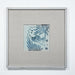 Legend of Asia Home Decor Hand Painted Blue & White Porcelain Tile Puffer Fish - Framed /12F01