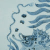 Legend of Asia Home Decor Hand Painted Blue & White Porcelain Tile Puffer Fish - Framed /12F01