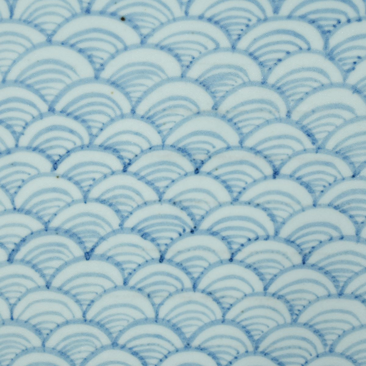 Legend of Asia Home Decor Hand Painted Blue & White Porcelain Tile Whisper Waves - Framed /12F01