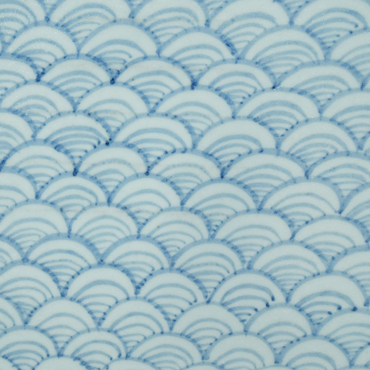 Legend of Asia Home Decor Hand Painted Blue & White Porcelain Tile Whisper Waves - Framed /12F01