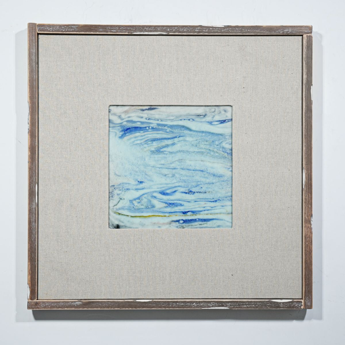 Legend of Asia Home Decor Handmade Porcelain Tile Reaction Glaze Mistic Ocean - Framed /12F02