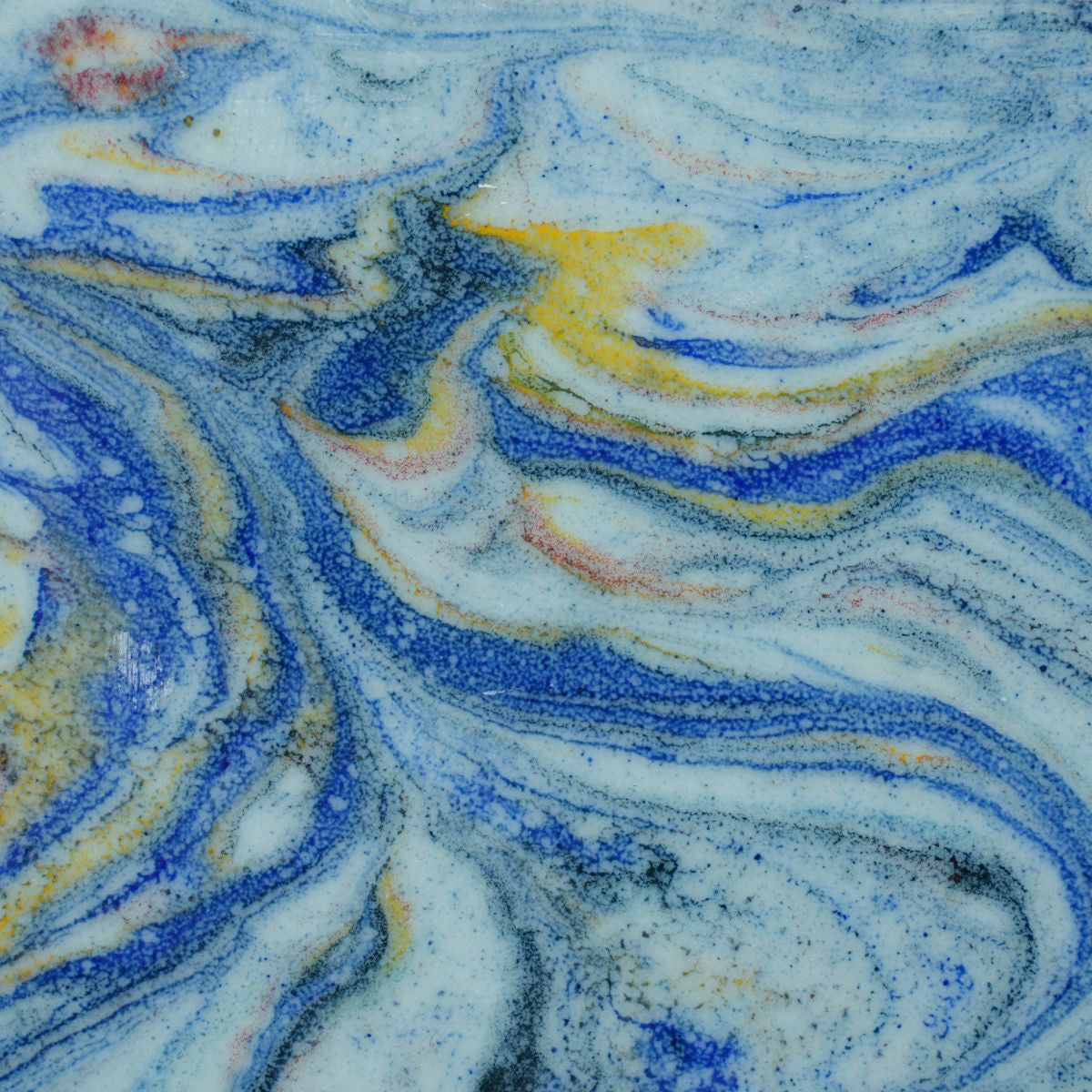 Legend of Asia Home Decor Handmade Porcelain Tile Reaction Glaze Mistic Ocean - Framed /12F03
