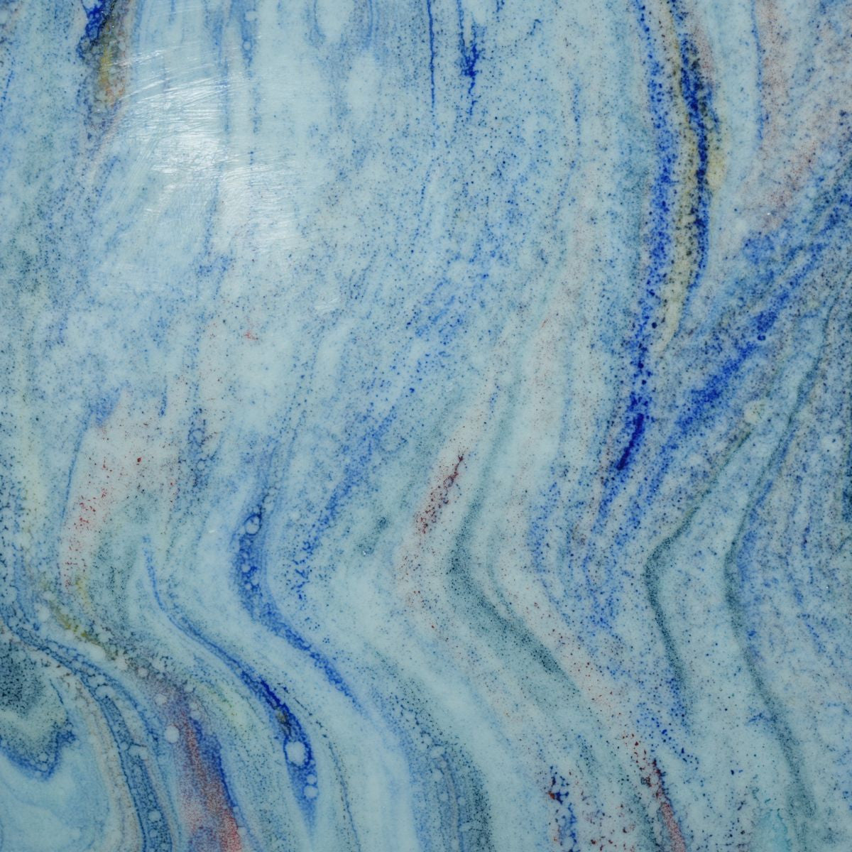 Legend of Asia Home Decor Handmade Porcelain Tile Reaction Glaze Mistic Ocean - Framed /12F04