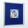 Legend of Asia Home Decor Handpainted Antique Reproduction Porcelain Tile Dancing Lions - Acrylic Shadow Box /S06