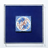 Legend of Asia Home Decor Handpainted Antique Reproduction Porcelain Tile Dancing Lions - Acrylic Shadow Box /S06