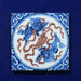 Legend of Asia Home Decor Handpainted Antique Reproduction Porcelain Tile Dancing Lions - Acrylic Shadow Box /S06