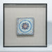 Legend of Asia Home Decor Handpainted Antique Reproduction Porcelain Tile Tibetan Dharma Wheel - Acrylic Shadow Box /S07