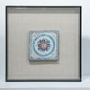Legend of Asia Home Decor Handpainted Antique Reproduction Porcelain Tile Tibetan Dharma Wheel - Acrylic Shadow Box /S07