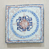 Legend of Asia Home Decor Handpainted Antique Reproduction Porcelain Tile Tibetan Dharma Wheel - Acrylic Shadow Box /S07