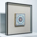 Legend of Asia Home Decor Handpainted Antique Reproduction Porcelain Tile Tibetan Dharma Wheel - Acrylic Shadow Box /S07