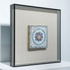 Legend of Asia Home Decor Handpainted Antique Reproduction Porcelain Tile Tibetan Dharma Wheel - Acrylic Shadow Box /S07