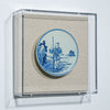 Legend of Asia Home Decor Handpainted Blue & White Porcelain Coaster Boatman - Acrylic Shadow Box /S59