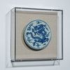 Legend of Asia Home Decor Handpainted Blue & White Porcelain Coaster Dragon - Acrylic Shadow Box /S59