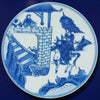 Legend of Asia Home Decor Handpainted Blue & White Porcelain Coaster Enemy At Gate - Acrylic Shadow Box /S55