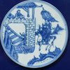 Legend of Asia Home Decor Handpainted Blue & White Porcelain Coaster Enemy At Gate - Acrylic Shadow Box /S56