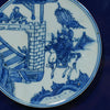 Legend of Asia Home Decor Handpainted Blue & White Porcelain Coaster Enemy At Gate - Acrylic Shadow Box /S56