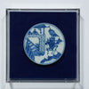 Legend of Asia Home Decor Handpainted Blue & White Porcelain Coaster Enemy At Gate - Acrylic Shadow Box /S56