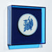Legend of Asia Home Decor Handpainted Blue & White Porcelain Coaster God of Longevity - Acrylic Shadow Box /S55