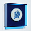 Legend of Asia Home Decor Handpainted Blue & White Porcelain Coaster God of Longevity - Acrylic Shadow Box /S55
