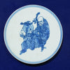Legend of Asia Home Decor Handpainted Blue & White Porcelain Coaster God of Longevity - Acrylic Shadow Box /S55