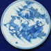 Legend of Asia Home Decor Handpainted Blue & White Porcelain Coaster God of Prosperity - Acrylic Shadow Box /S55D