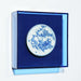 Legend of Asia Home Decor Handpainted Blue & White Porcelain Coaster God of Prosperity - Acrylic Shadow Box /S55D