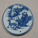 Legend of Asia Home Decor Handpainted Blue & White Porcelain Coaster God of Prosperity - Acrylic Shadow Box /S59