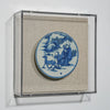 Legend of Asia Home Decor Handpainted Blue & White Porcelain Coaster God of Prosperity - Acrylic Shadow Box /S59
